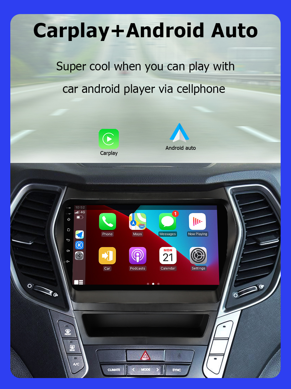 Hyundai Ix45 2013-2017 Android Car Dvd Player