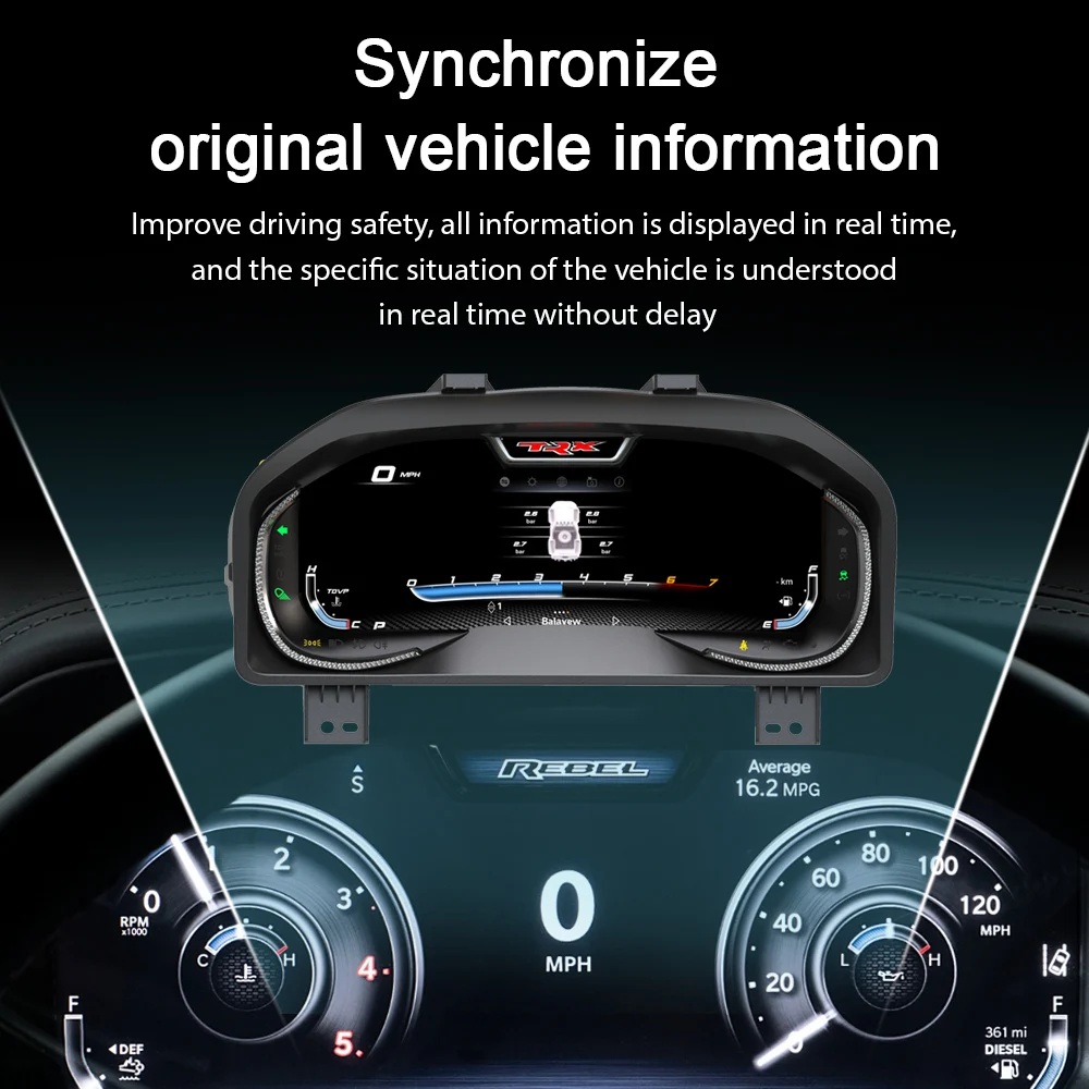 Dodge Ram Car Digital Cluster LCD Dashboard Panel