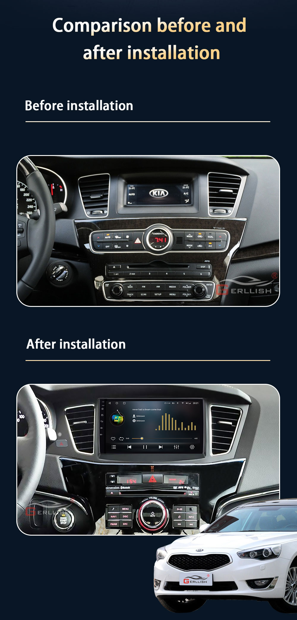 Kia K7 Android radio player