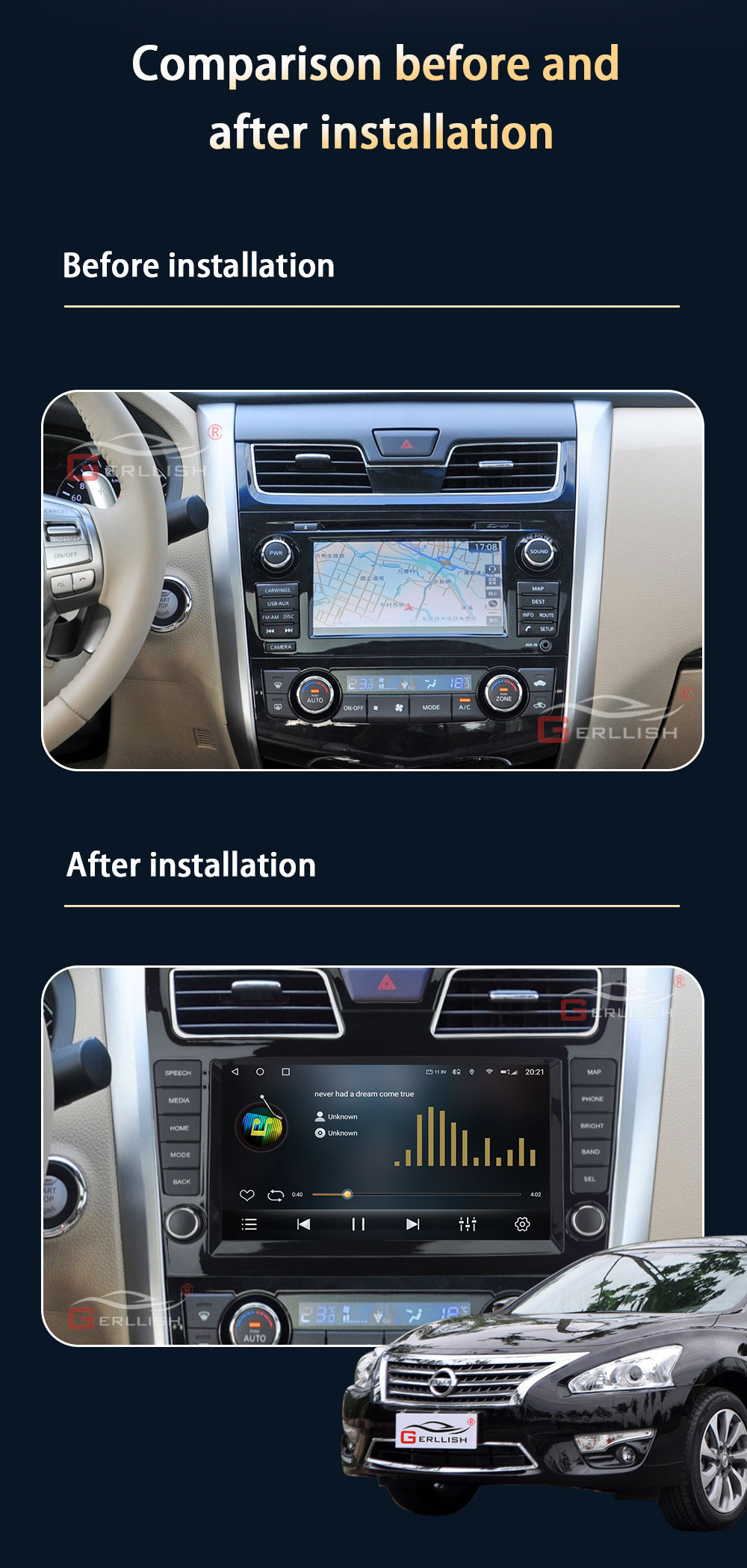 Nissan Teana car radio player