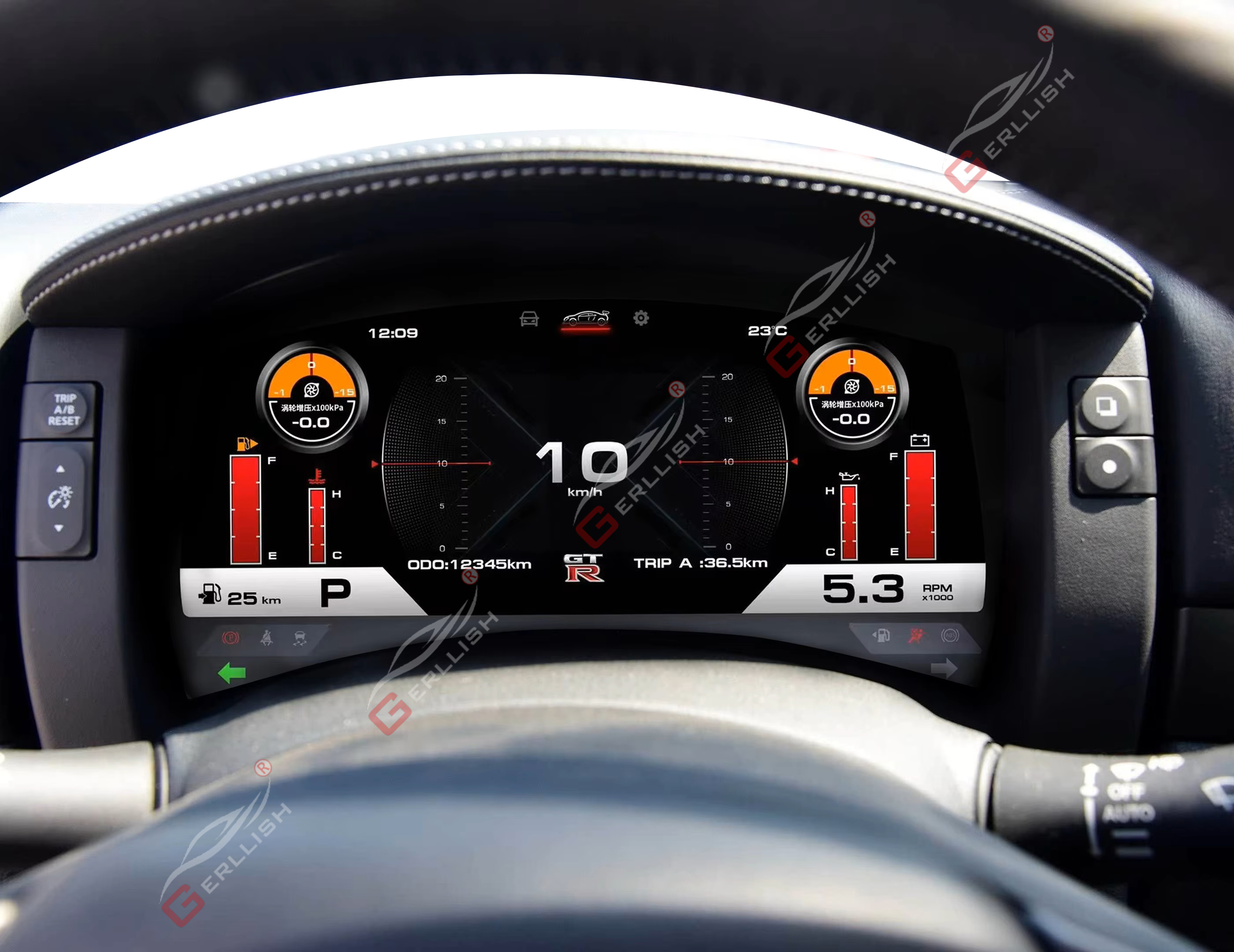 Nissan GTR Car Digital Dashboard Smart Display Panel 
