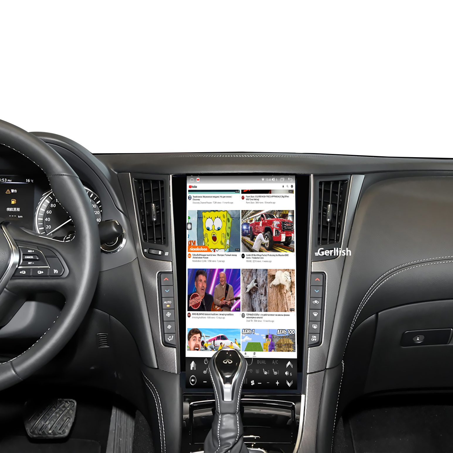 Infiniti Q50 Tesla Android Car Central Multimedia Player