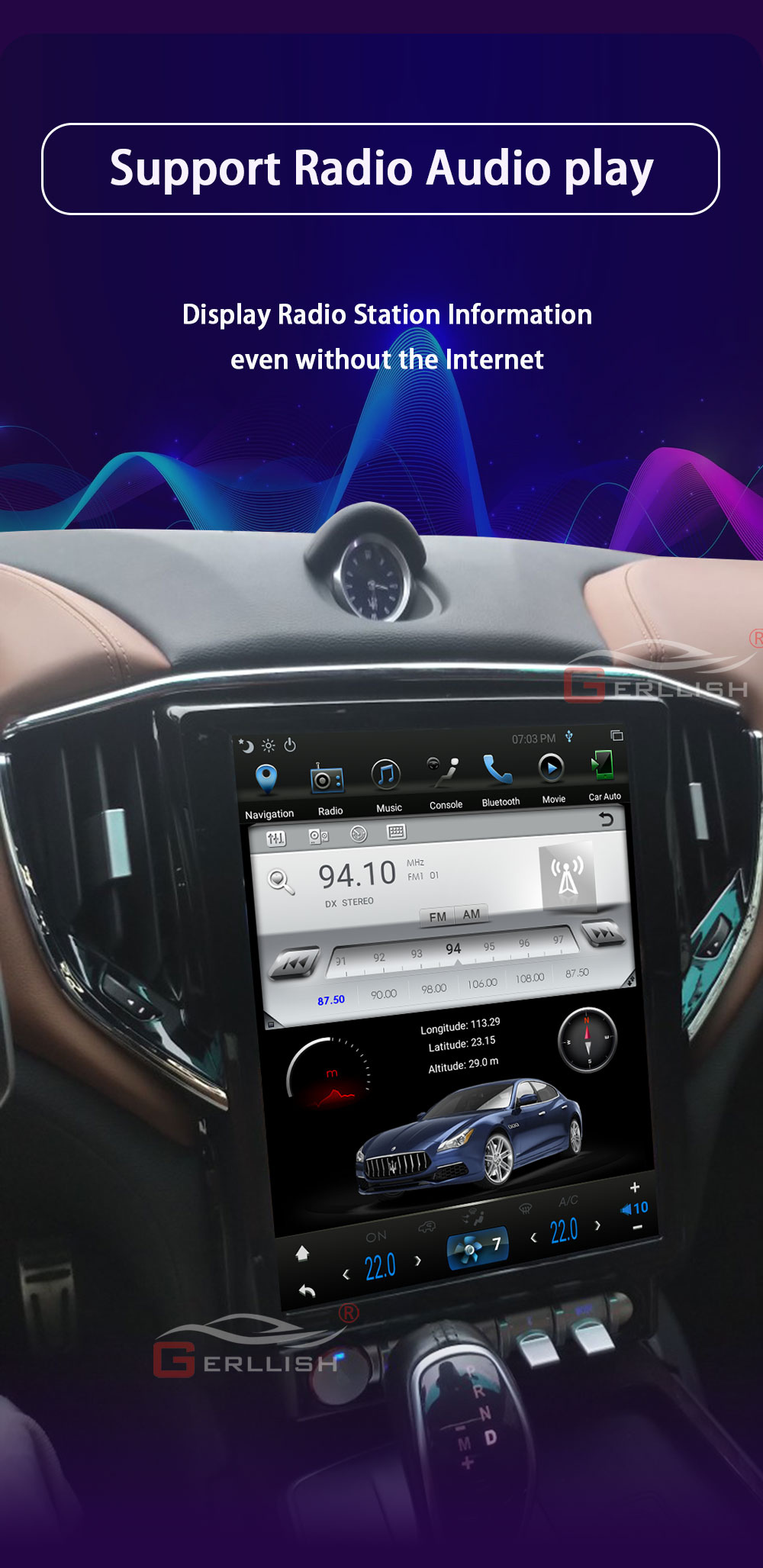 Maserati Ghibli radio audio player