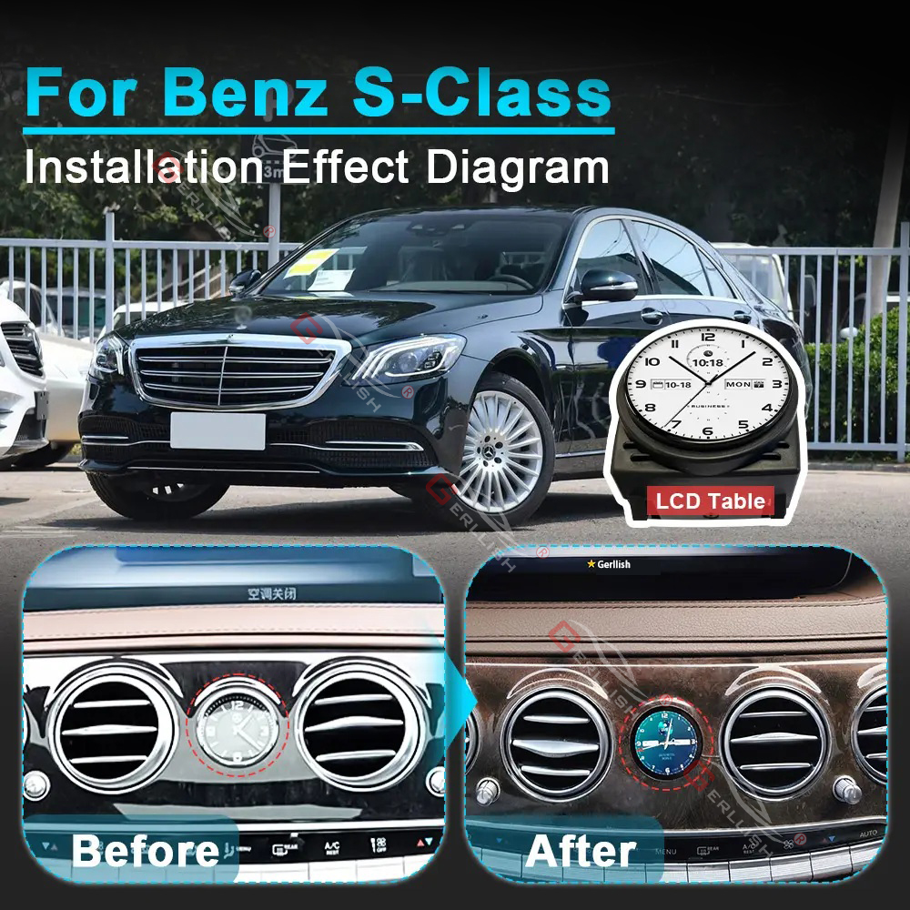 Clock New  Car Mounted Smart Time Display Benz W205