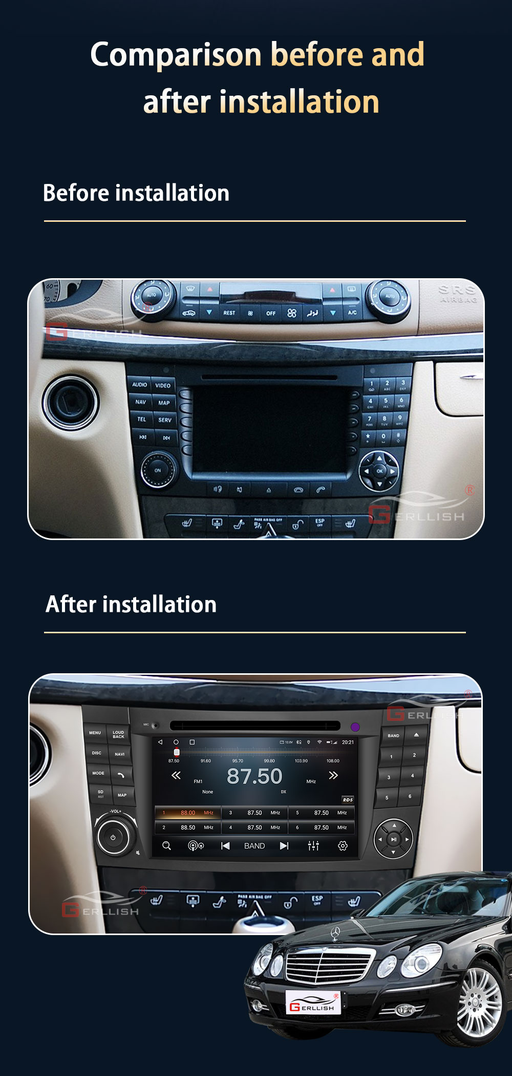 Mercedes Benz E-Class car DVD player