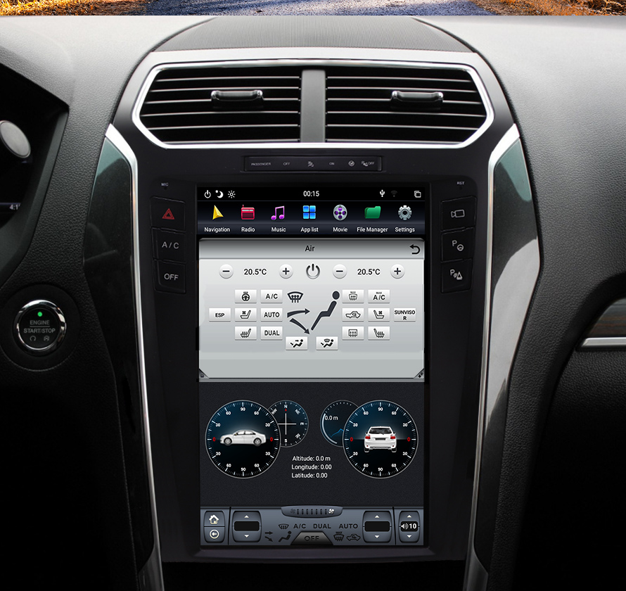 Tesla Car Stereo Radio Carplay Stereo System Support AHD Camera 2014-2019 Ford Explorer 
