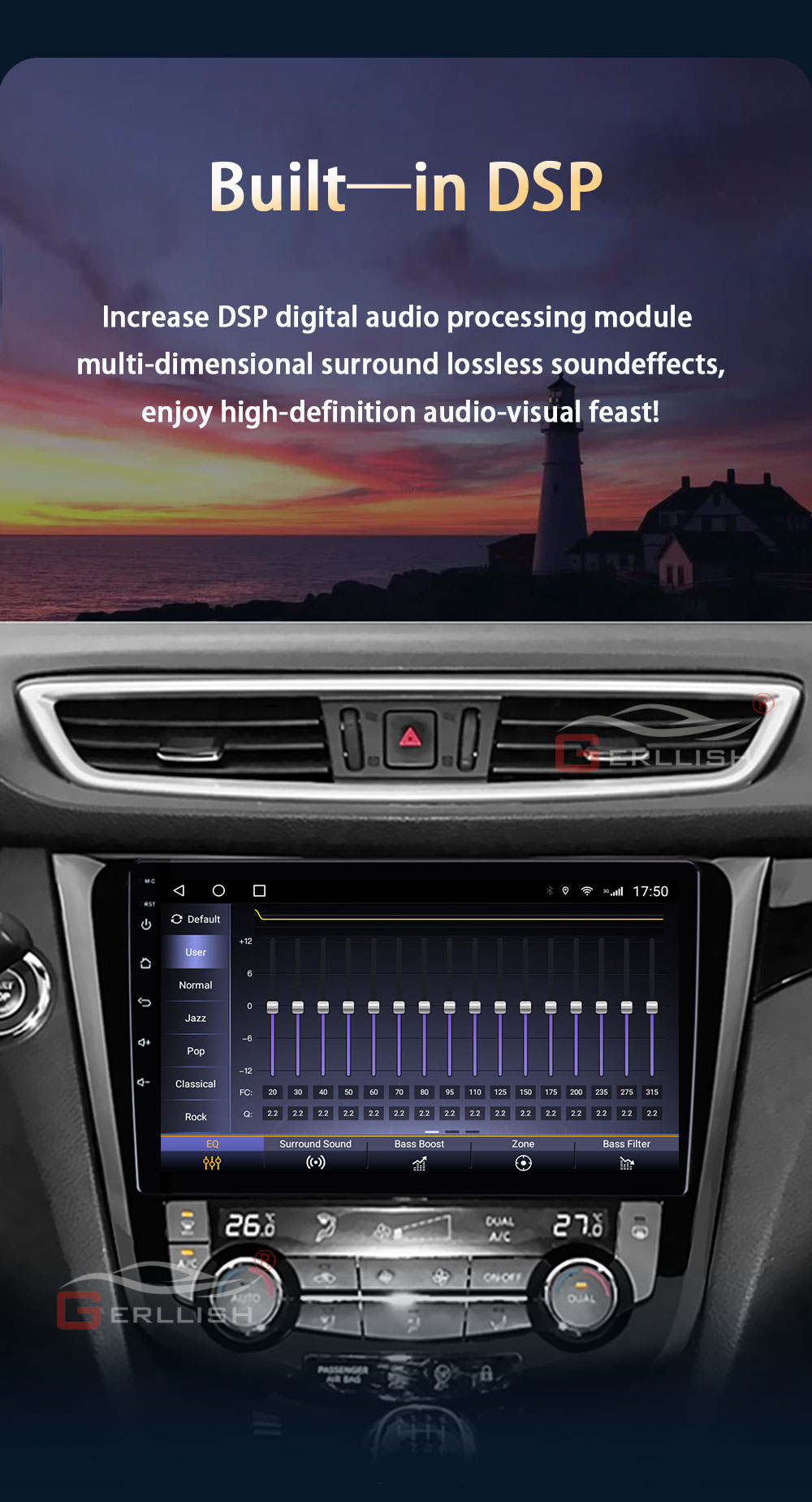 Nissan X Trail 3 car radio dsp