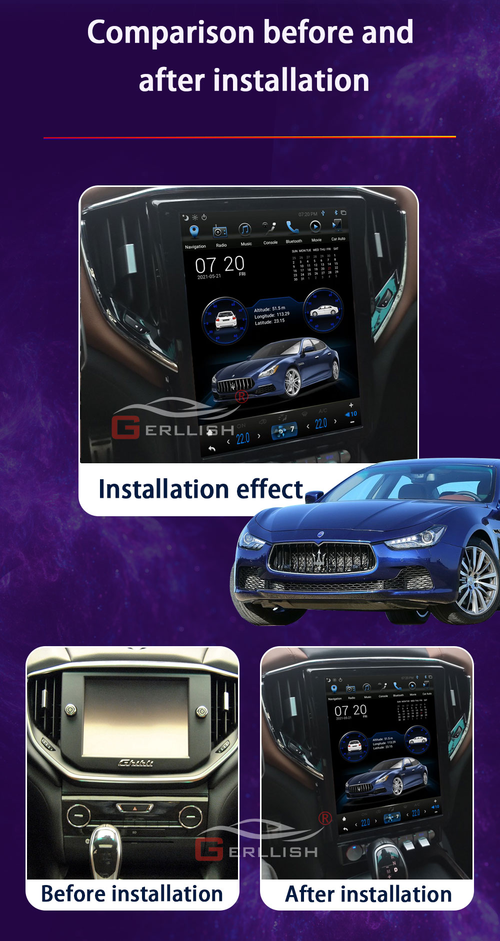 Maserati Ghibli Android car DVD