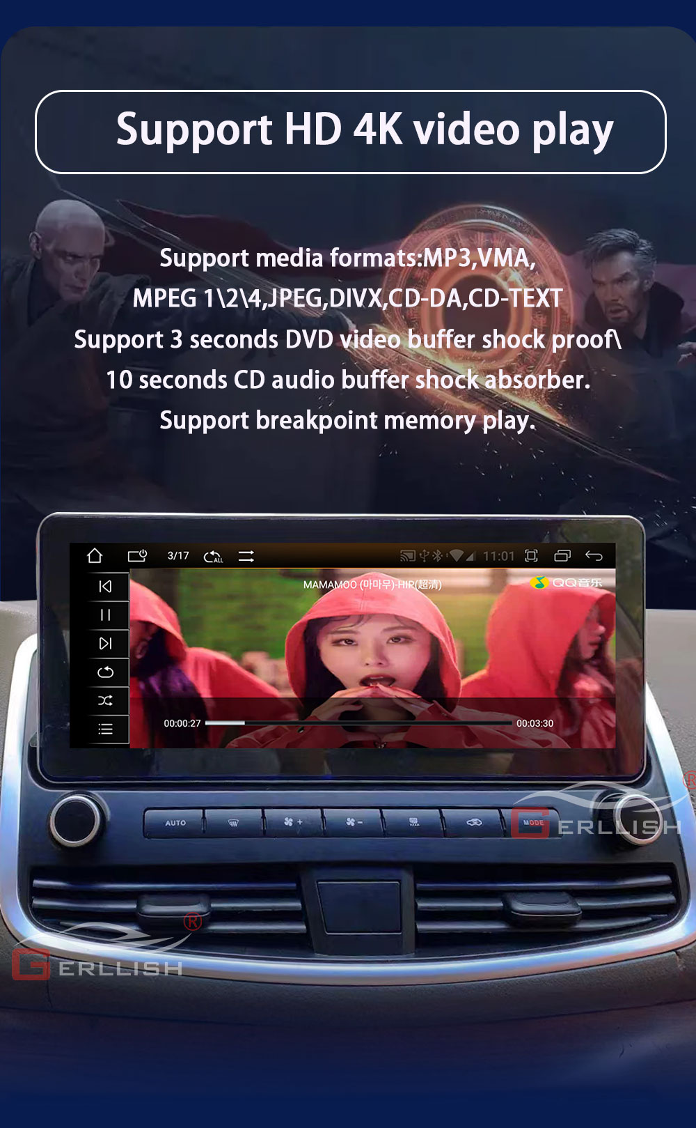 Nissan Teana video 4k car DVD player