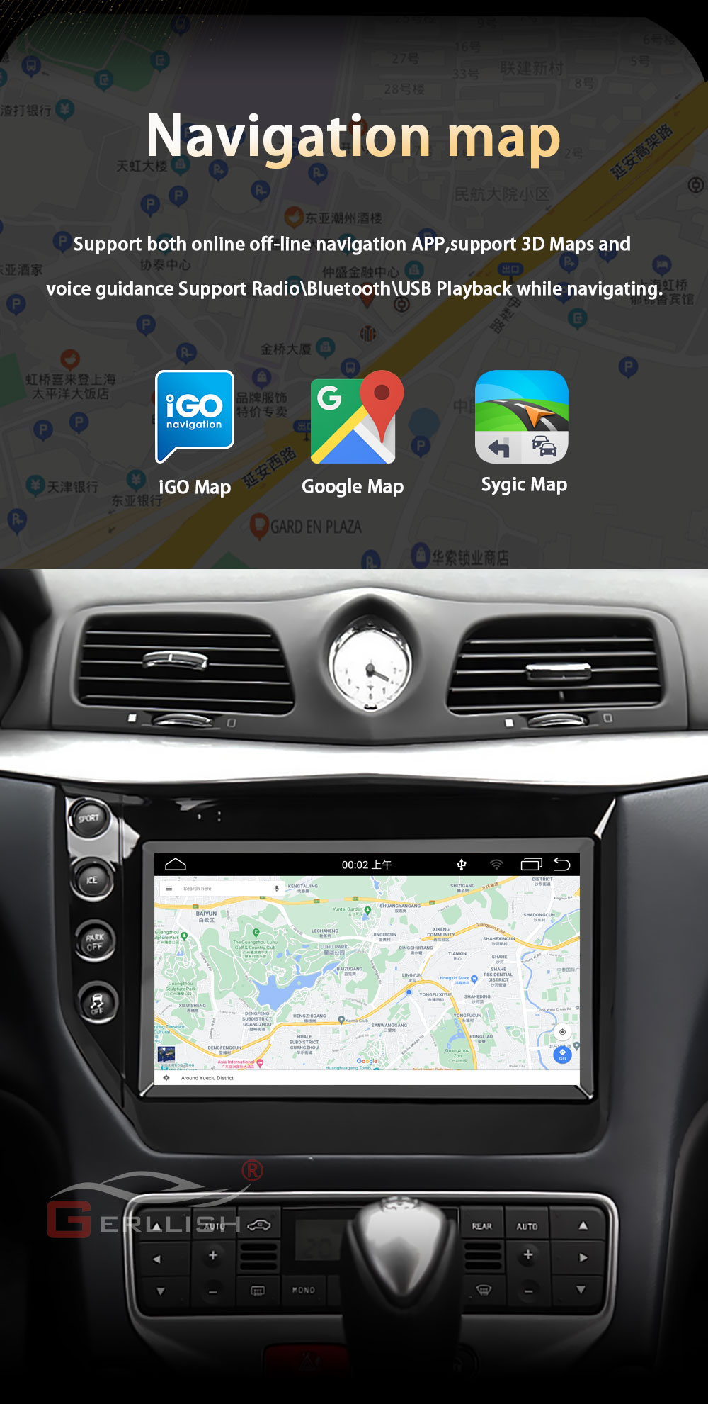 Maserati GT gps navigation player