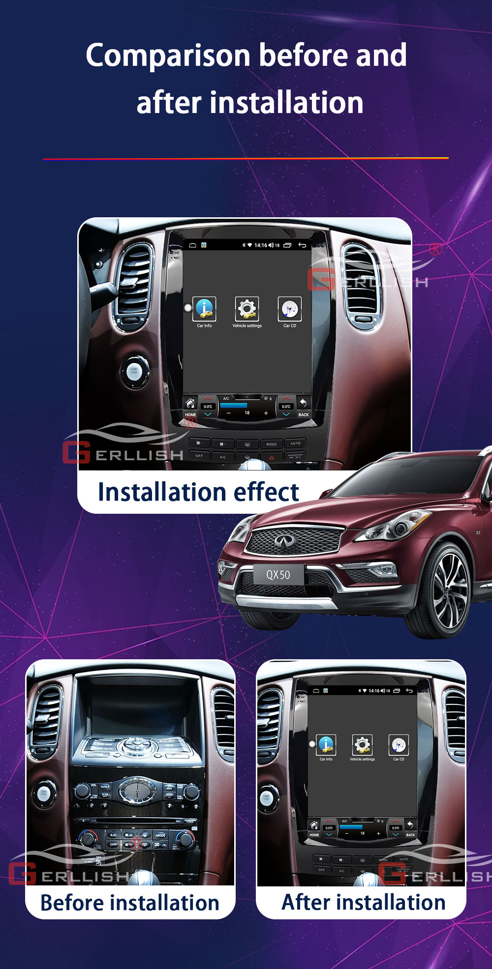 Infiniti EX35 Android radio player