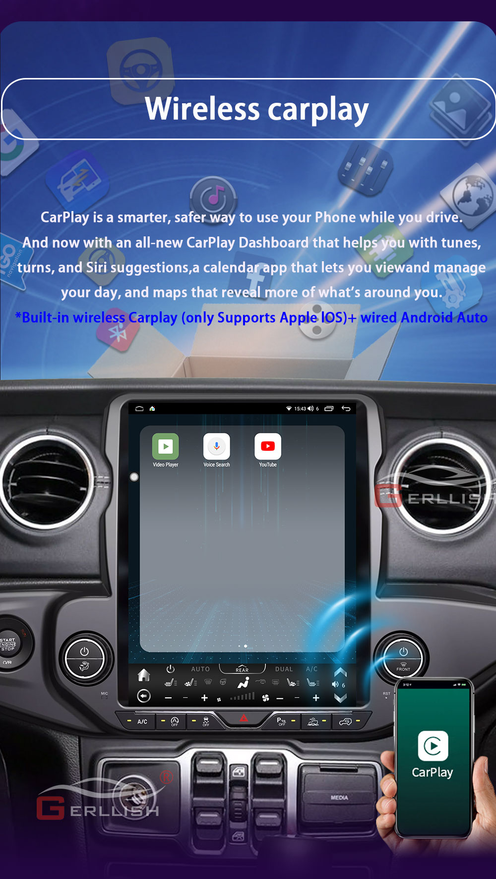 Jeep Wrangler JL carplay car DVD