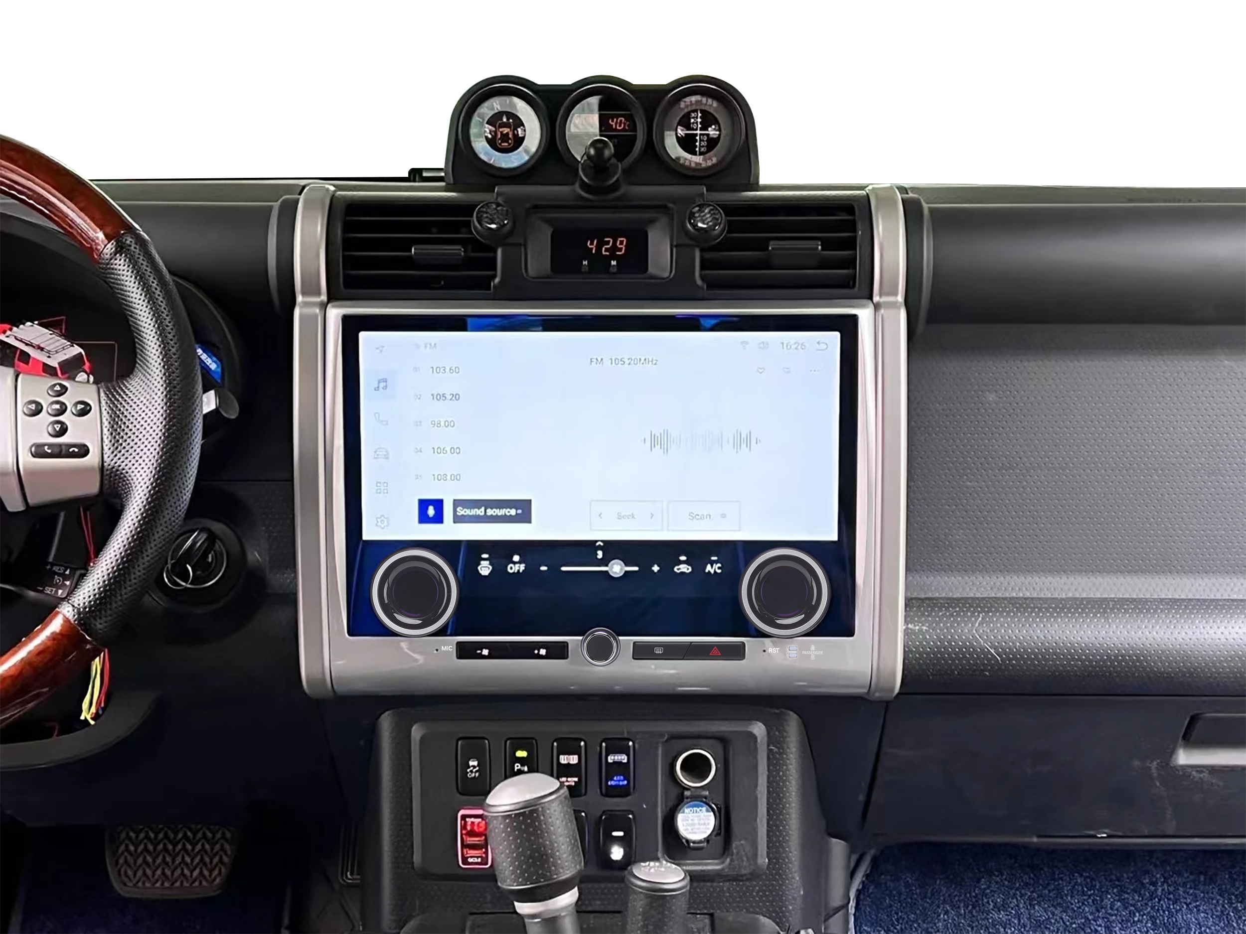 Toyota Fj Cruiser Android Head Unit 13.3 Inch Touch Screen Radio