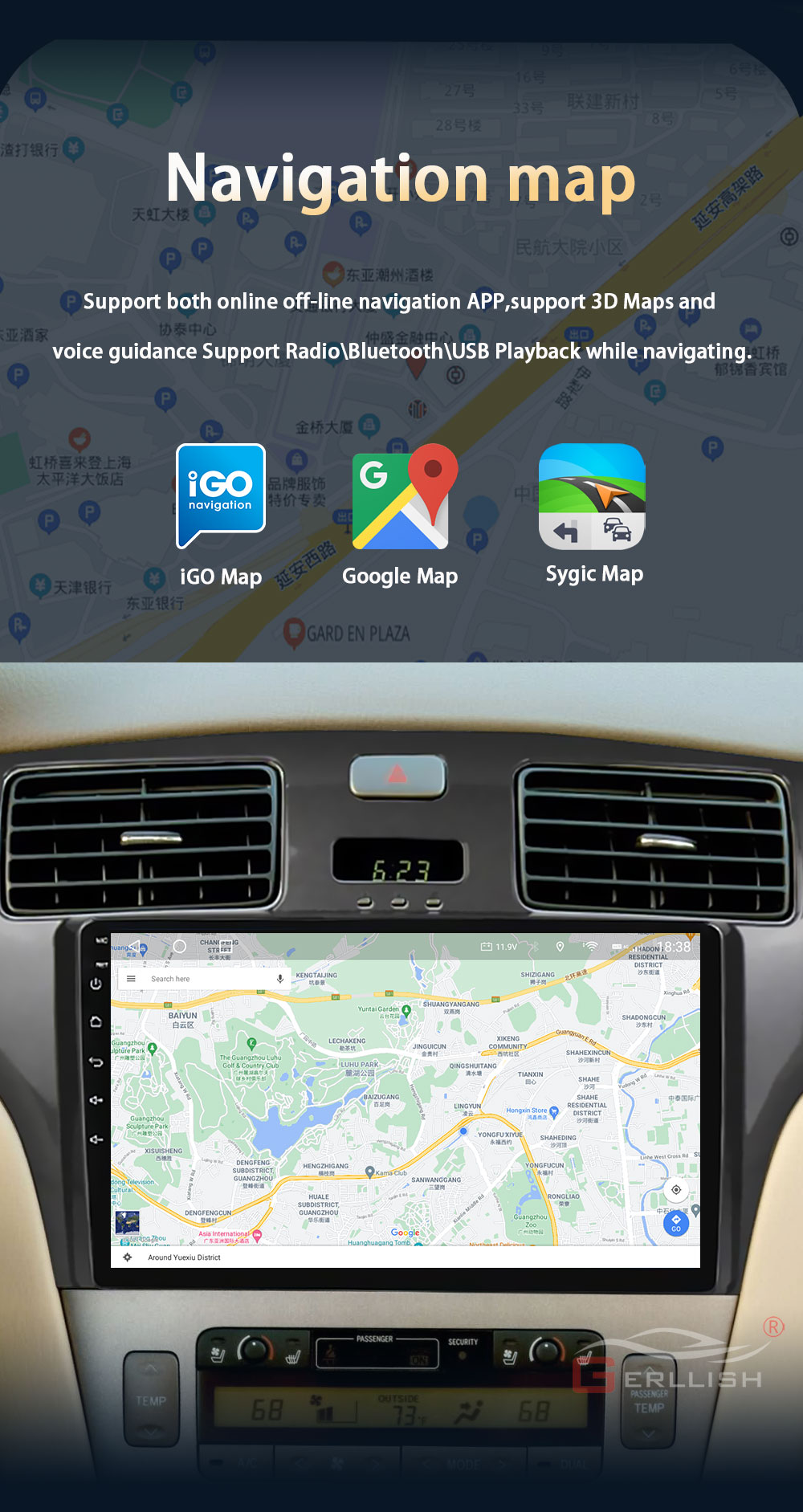 Lexus ES300 Android gps navigation