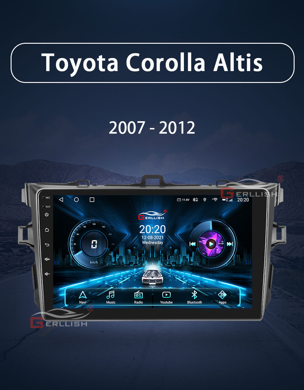 Toyota Altis car radio player