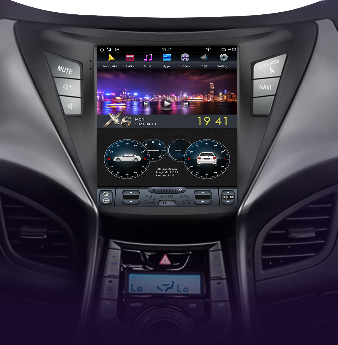 Hyundai Elantra 2011-2013 Gps Navigation Car DVD Player