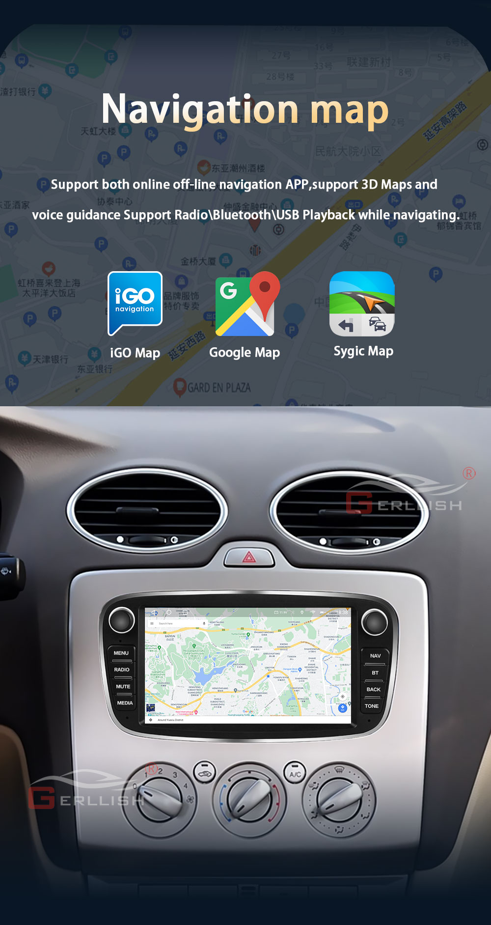 Ford Focus Android gps map