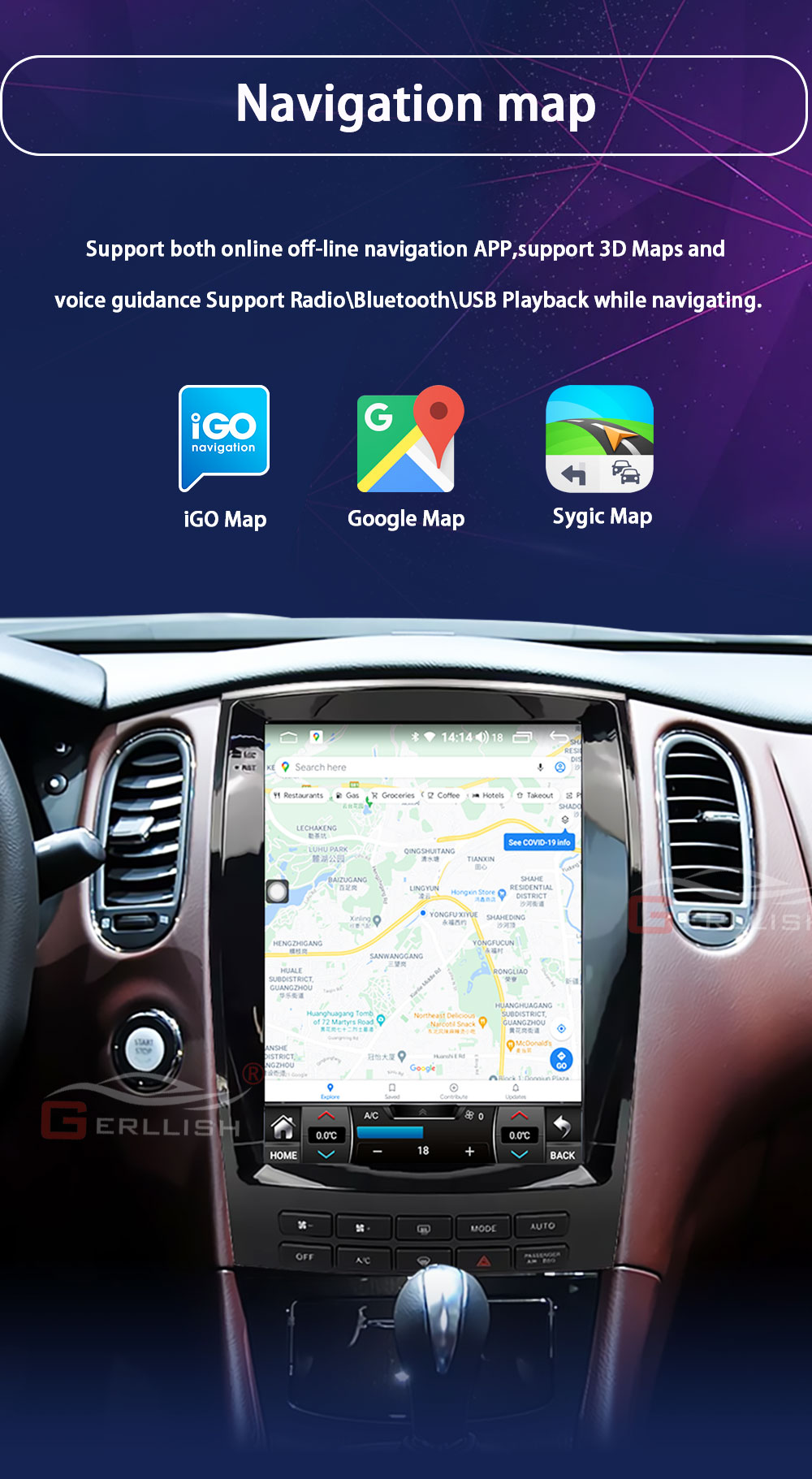 Infiniti EX35 car gps navigation