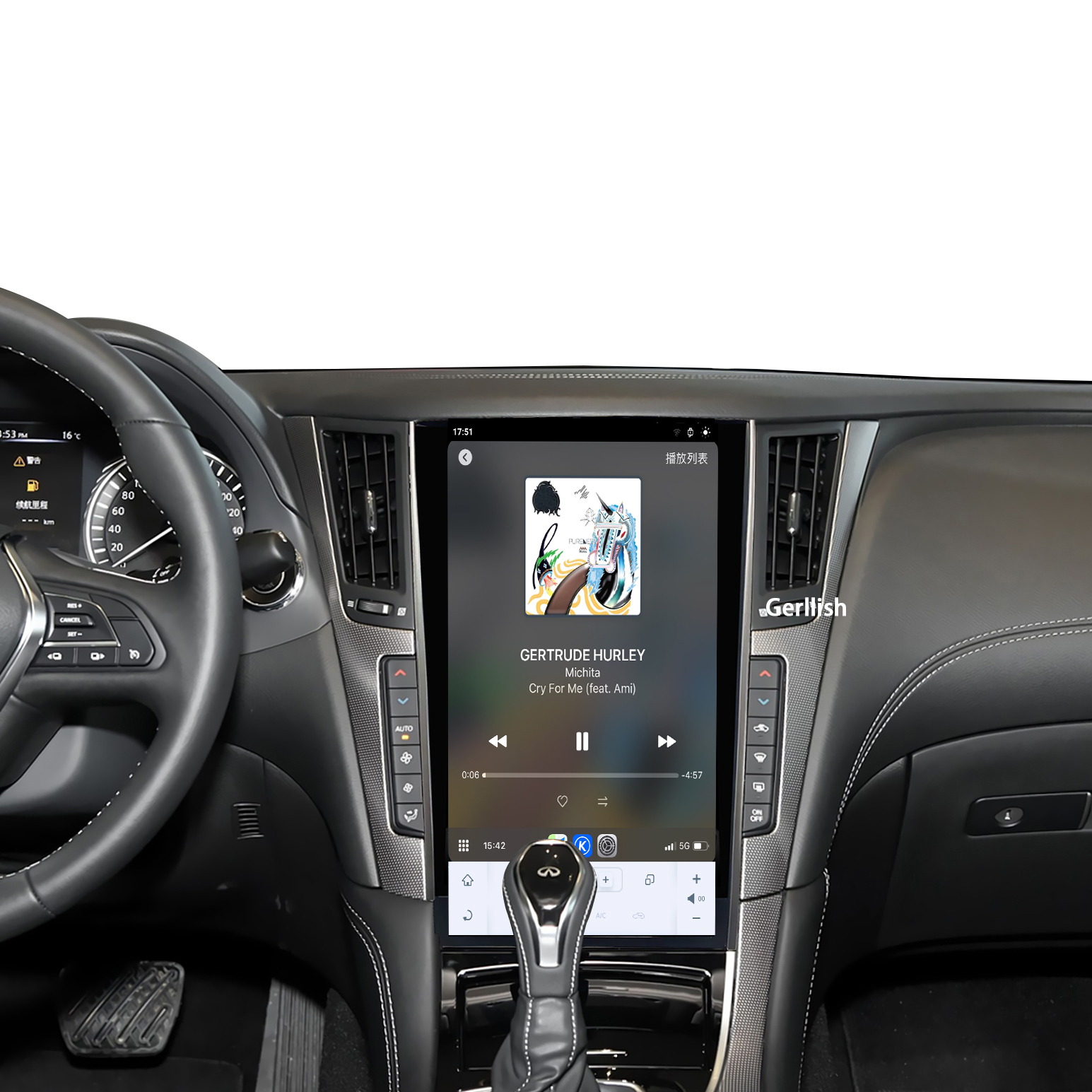 Infiniti Q50 Tesla Android Car Central Multimedia Player