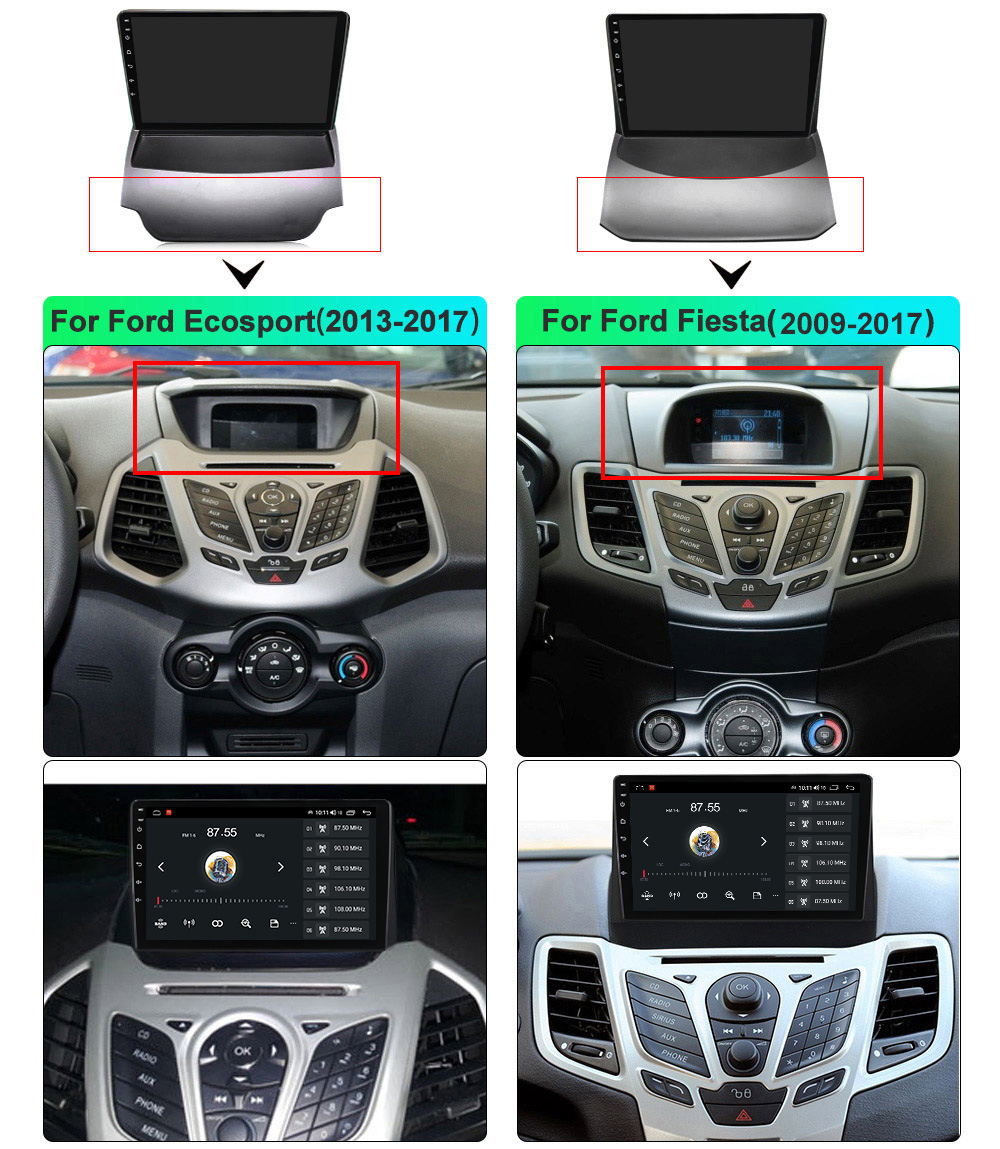 Car Multimedia DVD Player Ford Fiesta 2004-2019 GPS BT Radio Carplay Car Radio