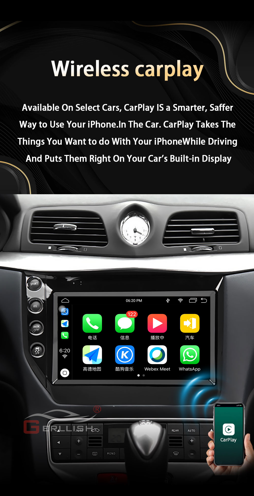 Maserati GT carplay DVD 