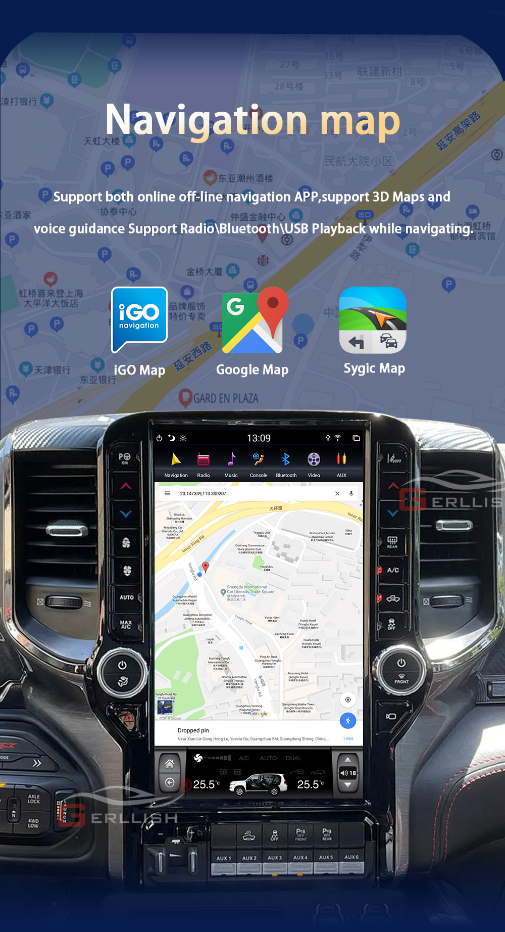 Dodge Ram gps navigation player