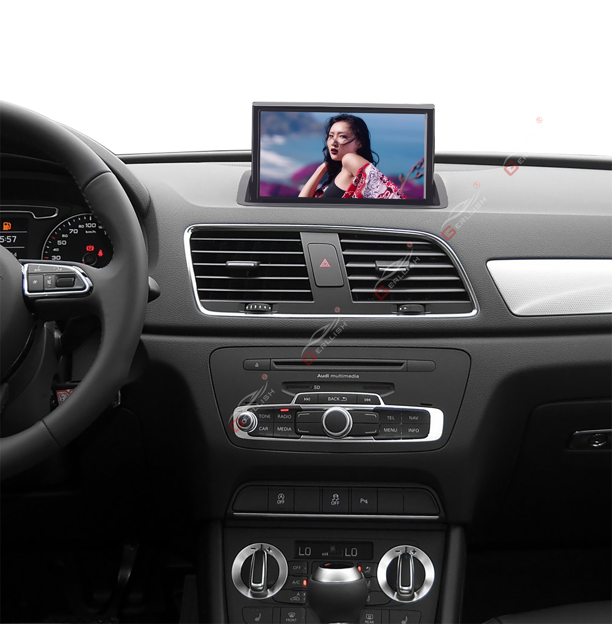 Gerllish Car dvd player Android Touch Screen for Audi A1 Q3 2010-2018 